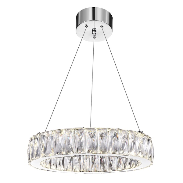 Cwi Lighting Juno LED Chandelier With Chrome Finish 5704P16-1-601-A - main